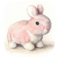 Pink stuffed bunny